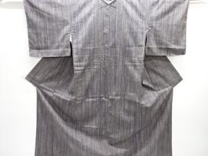 縞織出し手織り紬着物